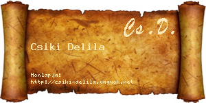 Csiki Delila névjegykártya